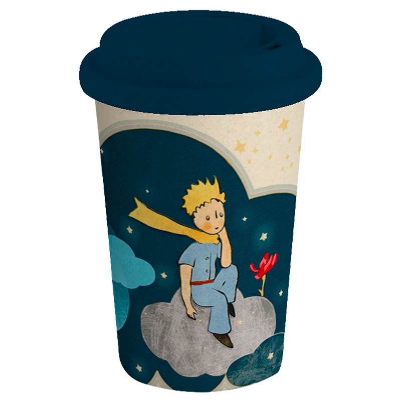 Vaso Ecológico de Bambú 475 ml – Le Petit Prince Nube y Flor