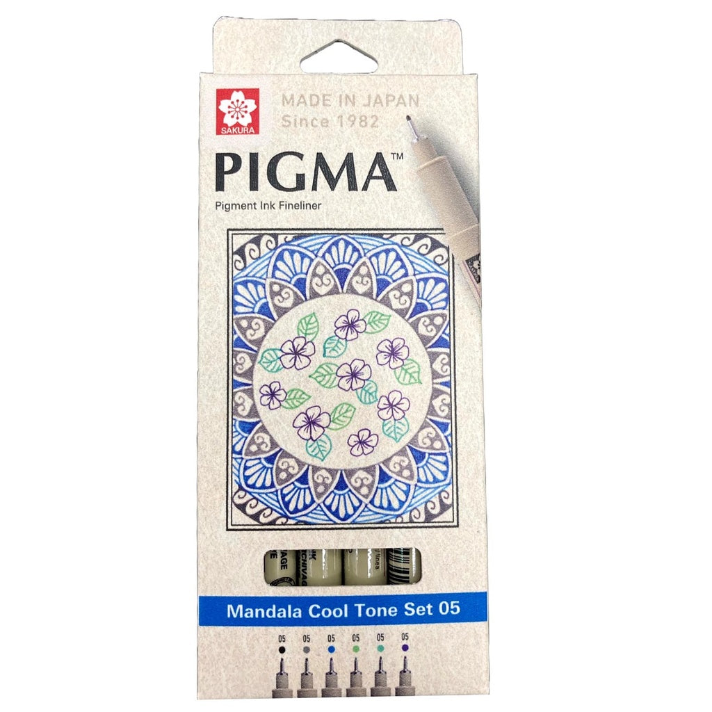 Set de Tiralínea Pigma Micron Mandala colores fríos