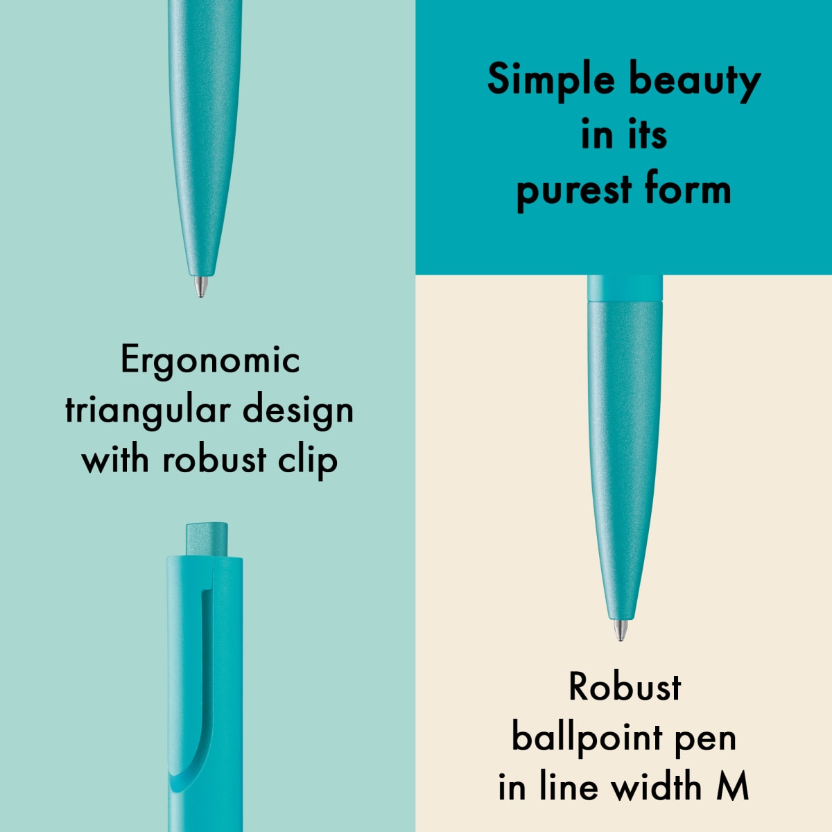 Bolígrafo Noto Teal M bk