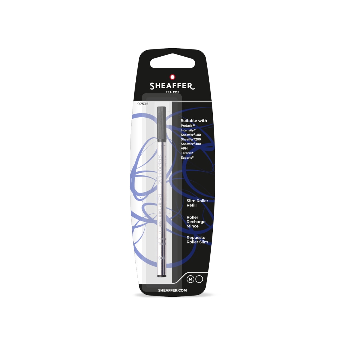 Repuesto Sheaffer para Rollerball slim - Negro punto mediano