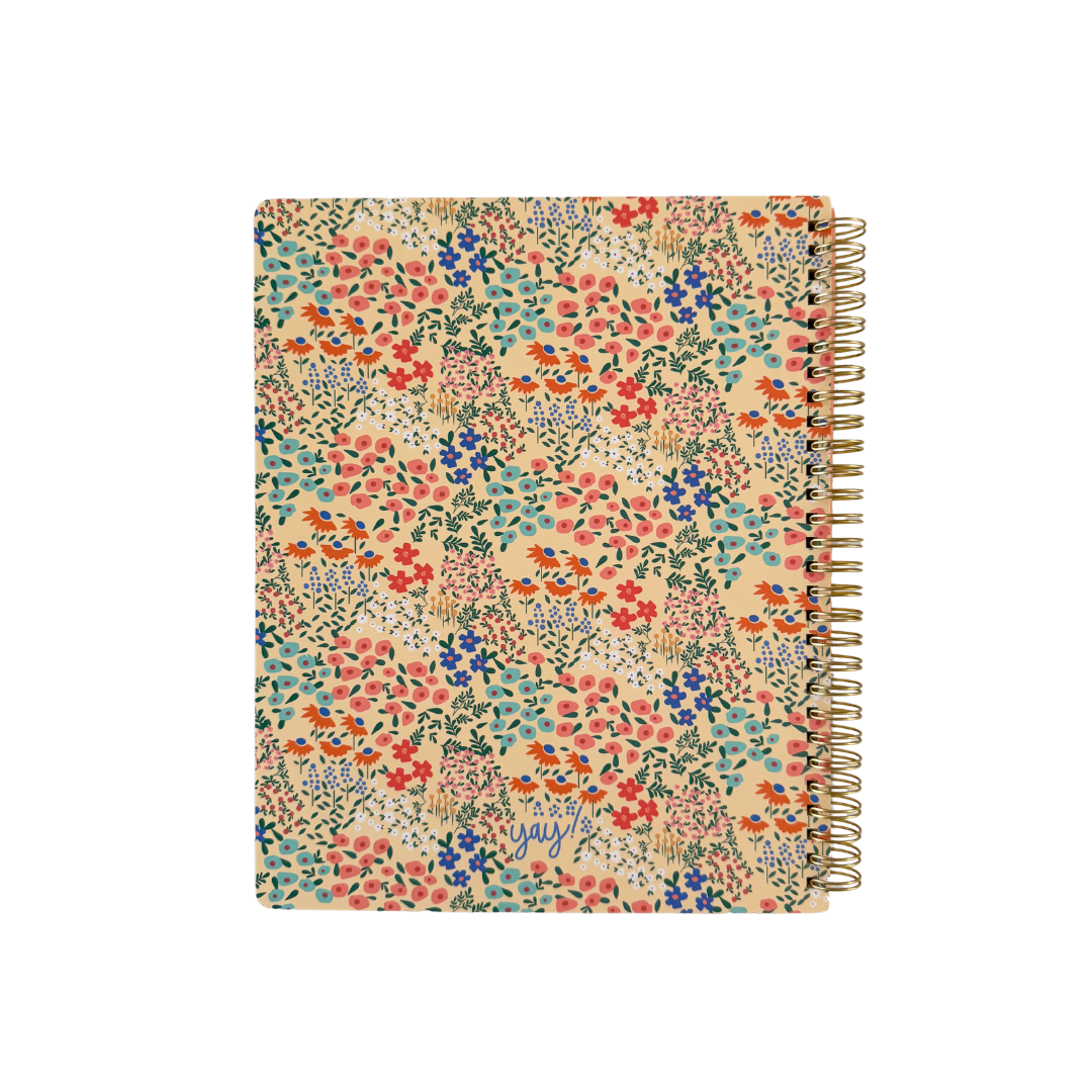 Cuaderno Grande cuadriculado Floral
