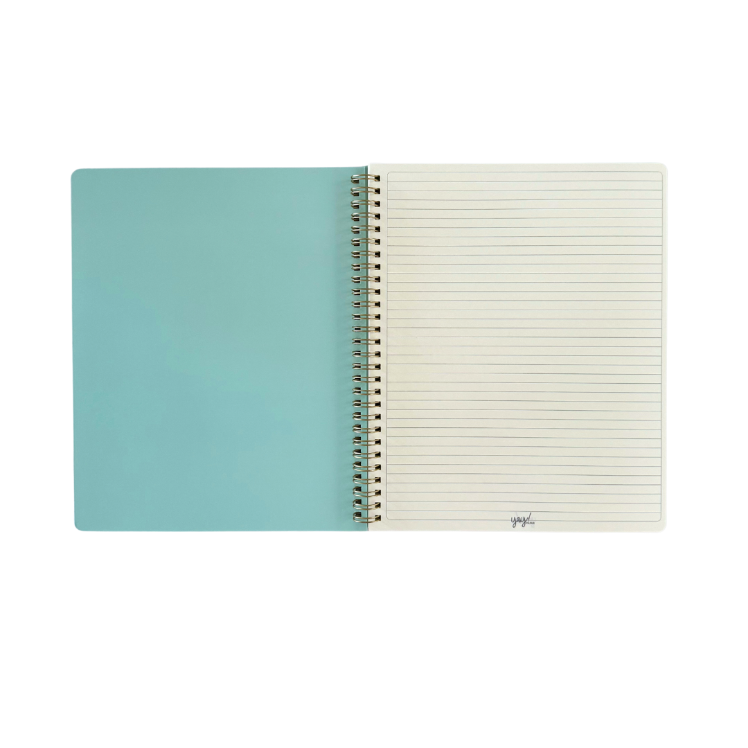 Cuaderno Grande Azul Floral