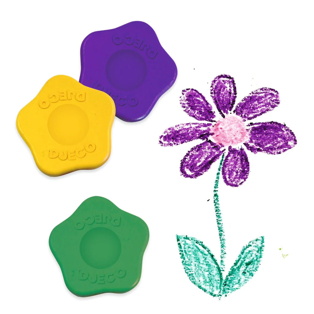 Set 12 Crayones de Flores