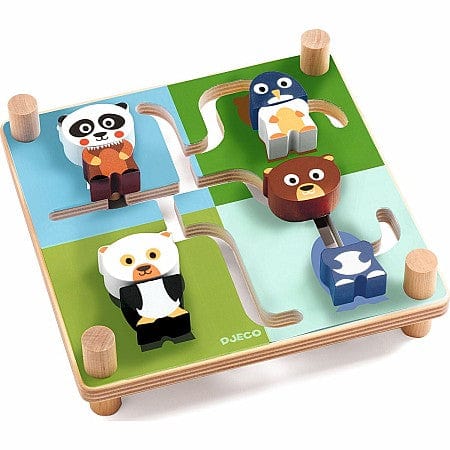 Laberinto de madera Animales reversible
