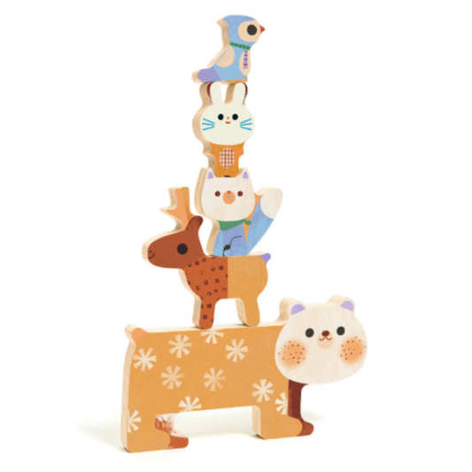 Puzzle Encaje de Madera Apilable WoodyStack Animales