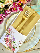 Porta Cubierto Plato de Flores Antiguo