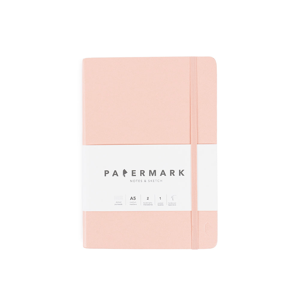 Libreta A5 punteada Coral