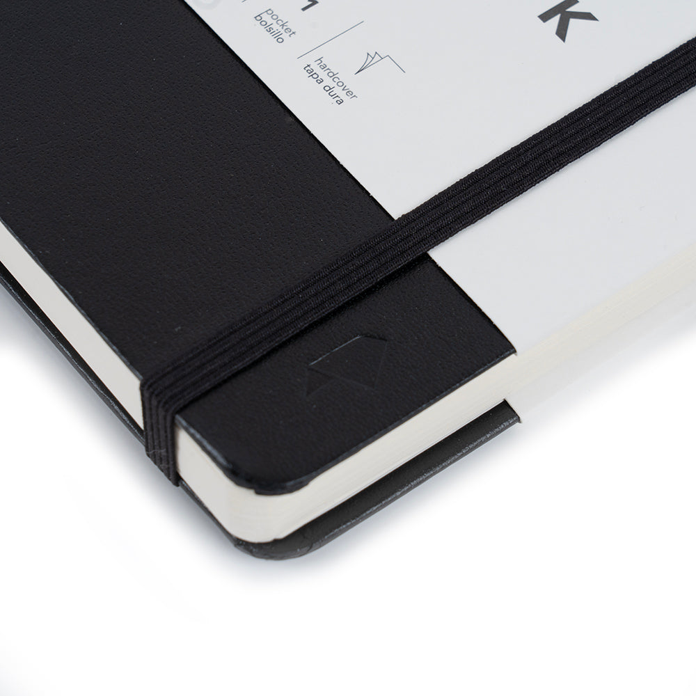 Libreta A5 lineada Negro
