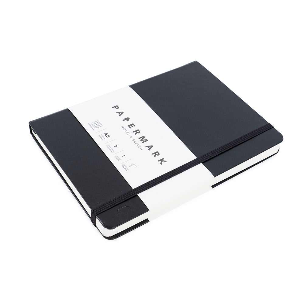 Libreta A5 cuadriculada Negro