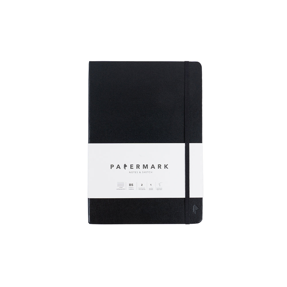 Libreta B5 lineada Negra