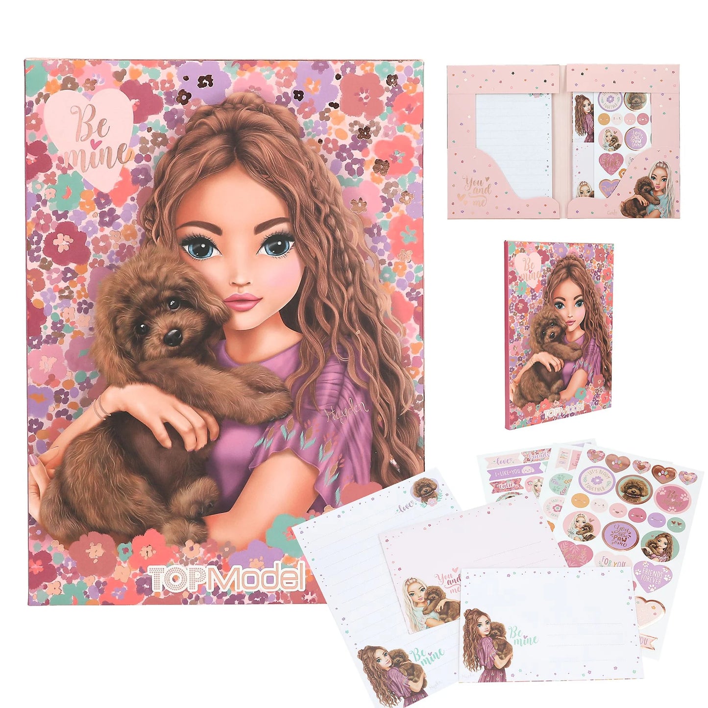 Top model set de cartas floral Be mine