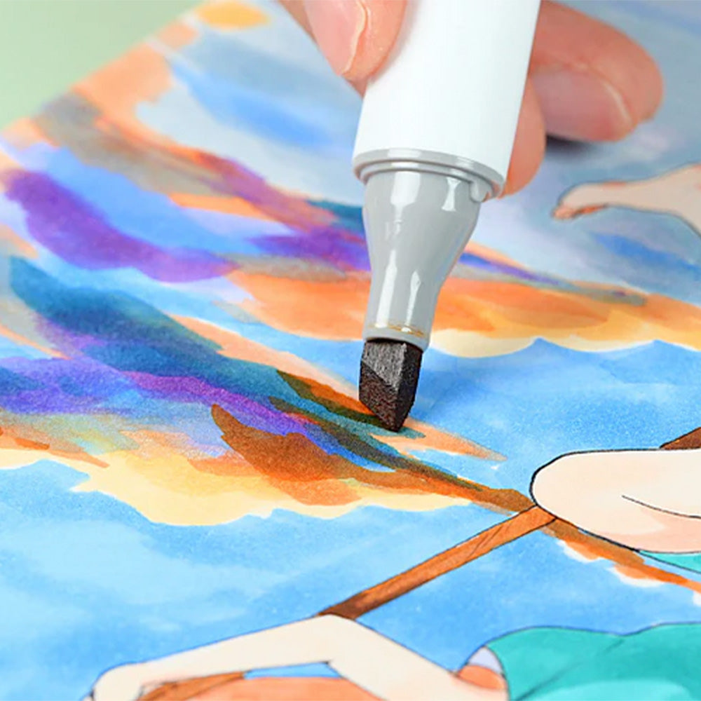 Marcador individual negro Punta Pincel y Biselada