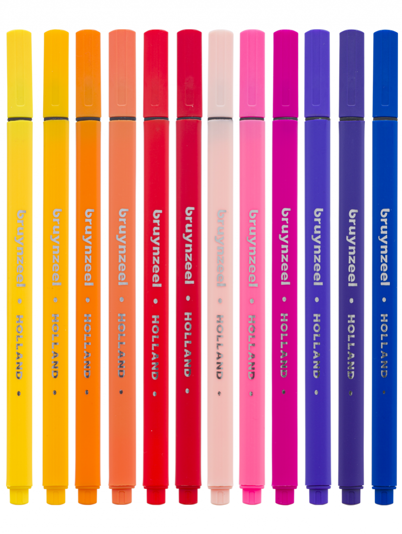 Marcadores Punta Fina Bruynzeel Set 24 Colores