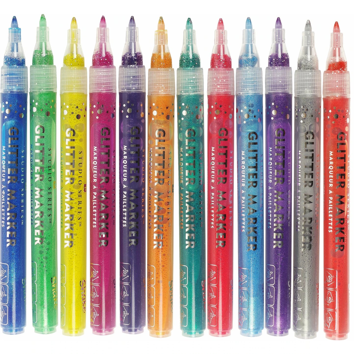 Set de 12 Marcadores Glitter