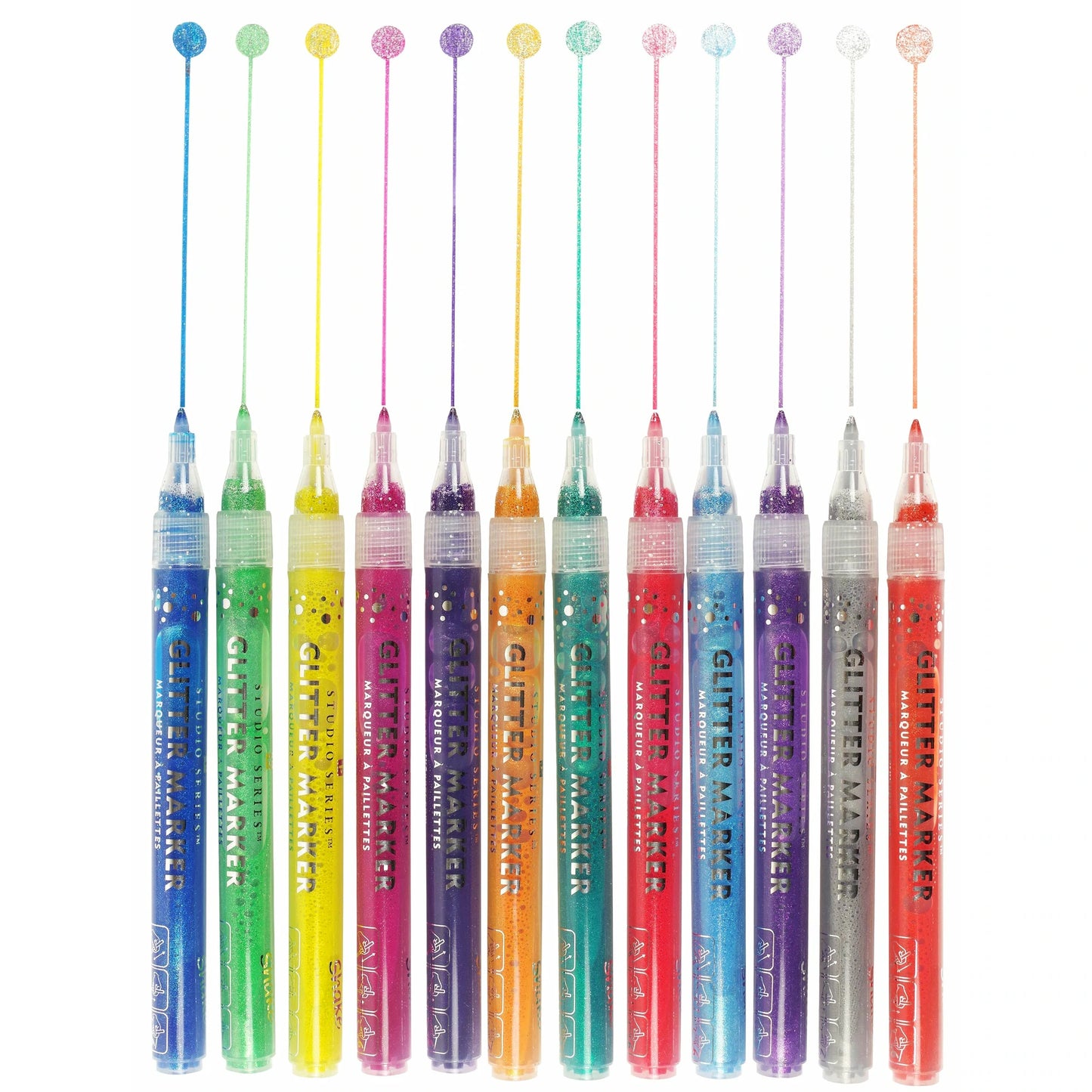 Set de 12 Marcadores Glitter