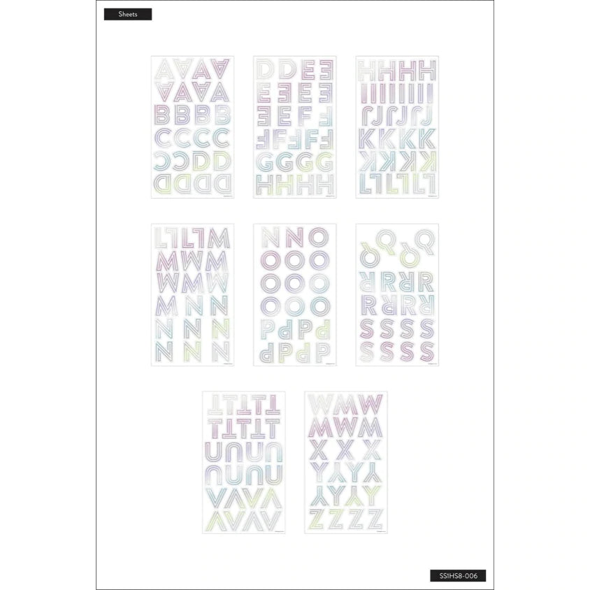 Set Stickers Alfabeto - Deco Rainbow