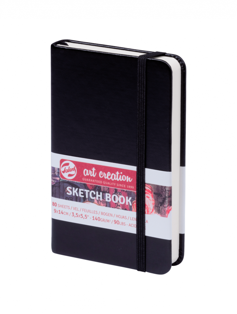 Libreta Sketchbook 9x14 cm tapa Negra