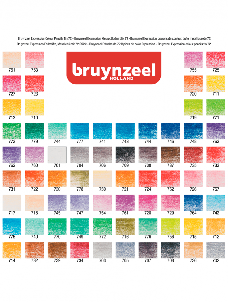 Set 72 Lápices De Colores Bruynzeel Expression