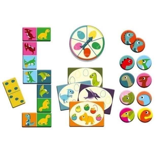 Juegos Bingo, Memo y Domino - Dinosaurios