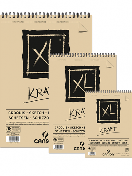 Croquera Dibujo Canson XL Kraft 90gr A4 21x 29,7 cm