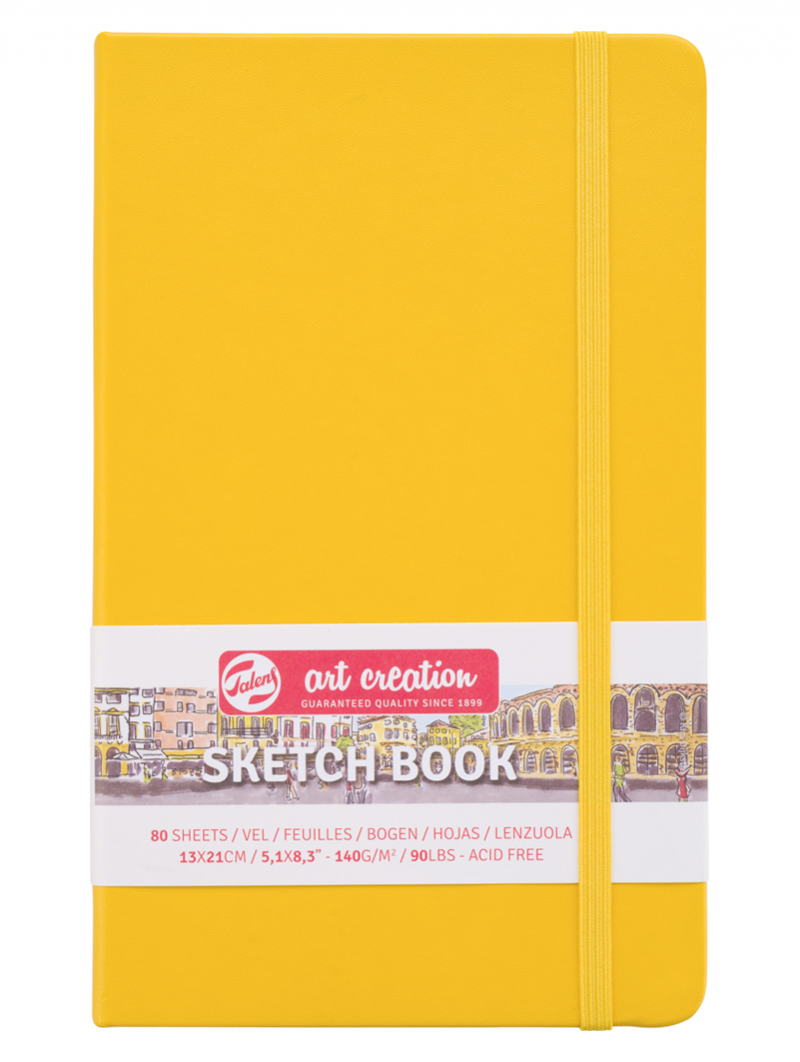 Libreta Sketchbook 13x21 cm Art Creation 140gr 80hjs Golden Yellow