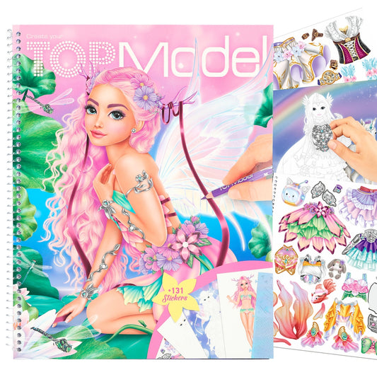 TOPModel - Libro colorear y pegatinas : Fantasy
