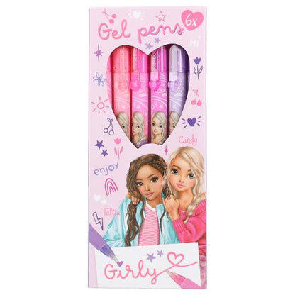 Top model set de boligrafos del gel Girly