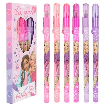 Top model set de boligrafos del gel Girly