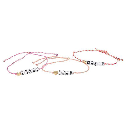 Miss Melody pulsera de tela con mensaje