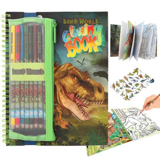 Dino World Libro de Colorear con Lápices de Colores