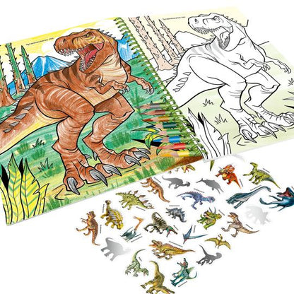 Dino World Libro de Colorear con Lápices de Colores