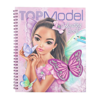 TopModel libro para colorear con lentejuelas Fairly love