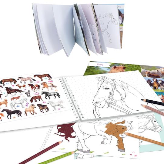 Miss Melody caballos libro para colorear