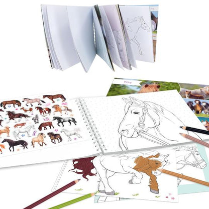 Miss Melody caballos libro para colorear