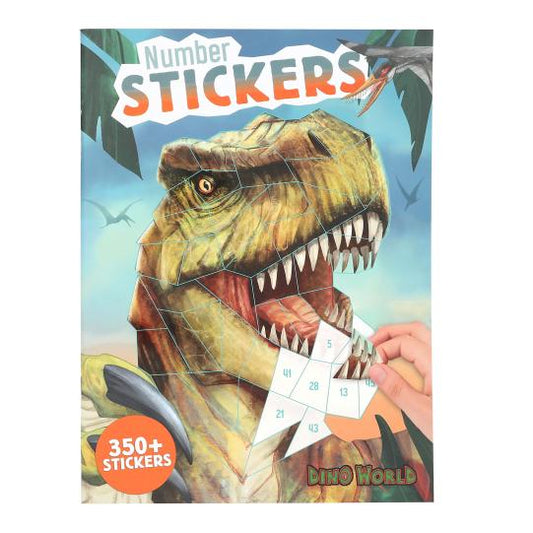 Dino World libro de pegatinas por números
