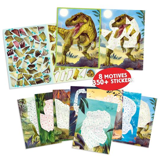 Dino World libro de pegatinas por números