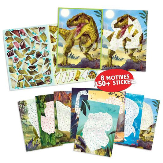 Dino World libro de pegatinas por números