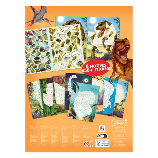 Dino World libro de pegatinas por números