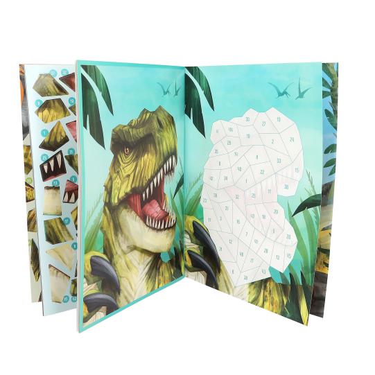 Dino World libro de pegatinas por números