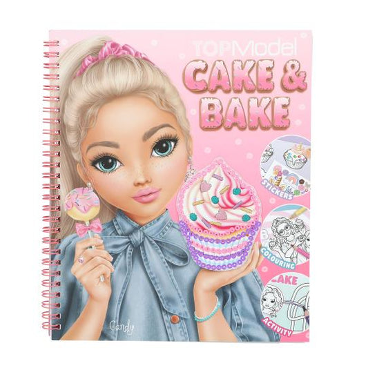 TOPModel libro colorear con lentejuelas Cake & Bake