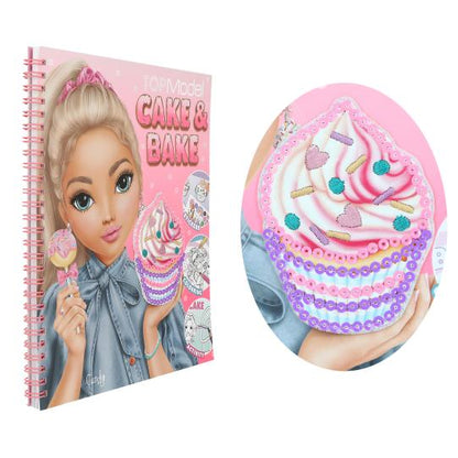 TOPModel libro colorear con lentejuelas Cake & Bake
