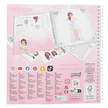 Cuaderno con calcomanías TOPModel Dress me up Wedding