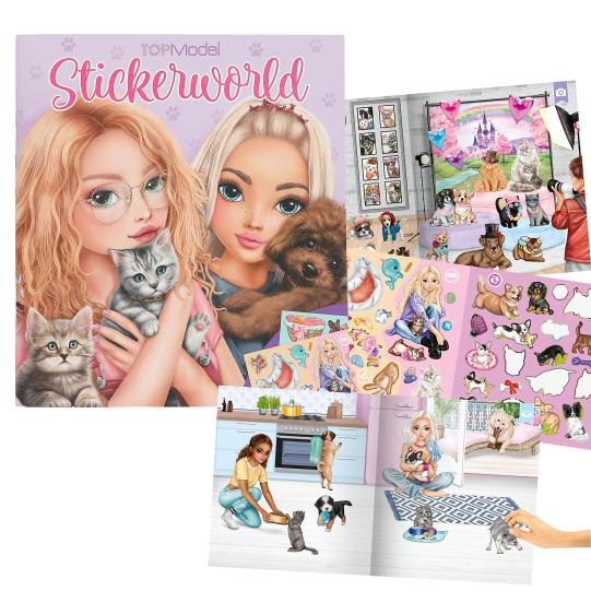 Libro TOPModel Stickerworld Kitty and Doggy
