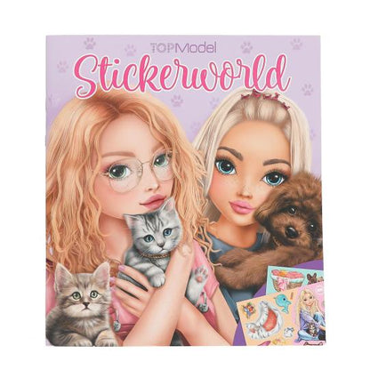 Libro TOPModel Stickerworld Kitty and Doggy