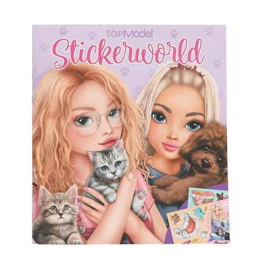 Libro TOPModel Stickerworld Kitty and Doggy