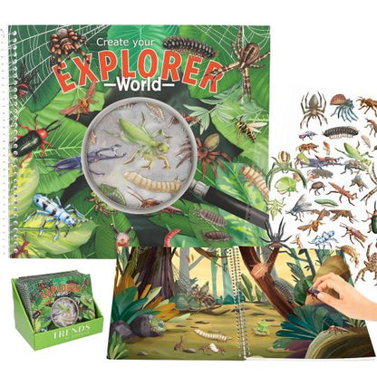 Dino  Explorer Stickerworld con relieve