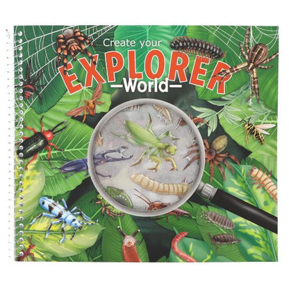 Dino  Explorer Stickerworld con relieve