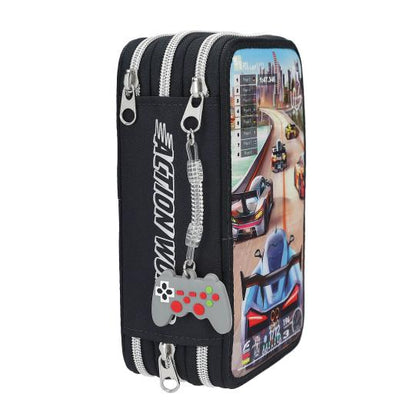 Estuche triple Action World