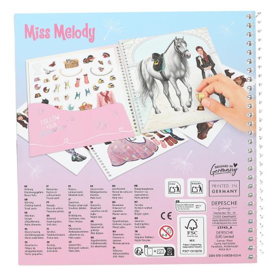 Miss Melody Libro de stickers Dress Me Up