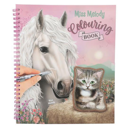 Miss Melody libro para colorear con lentejuelas
